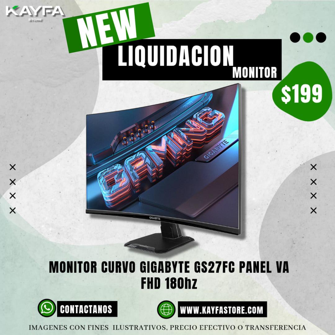 MONITOR CURVO GIGABYTE GS27FC PANEL VA FHD  180hz
